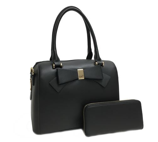Bow-Tie Satchel- Black