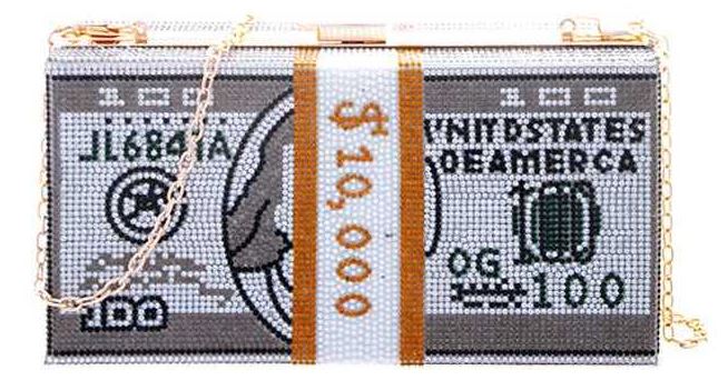 Clutch the Money Bag- Grey