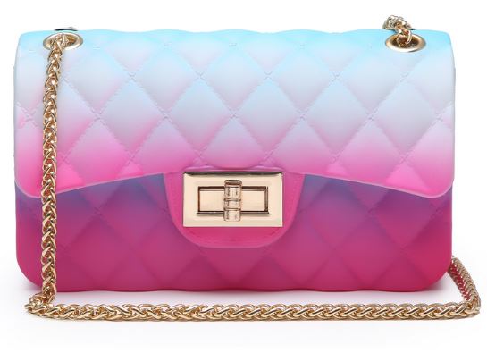 Quilt Pattern Jelly Multi-Blue Handbag