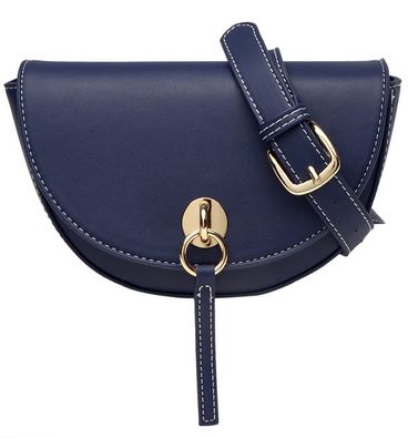 Navy Blue Half Moon Fanny Pack